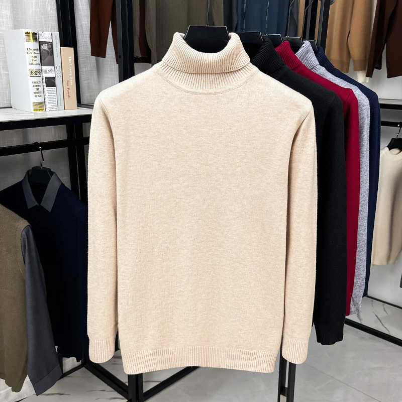 Turtleneck Sweater Men - Men Turtleneck Knit Sweater Long Sleeve