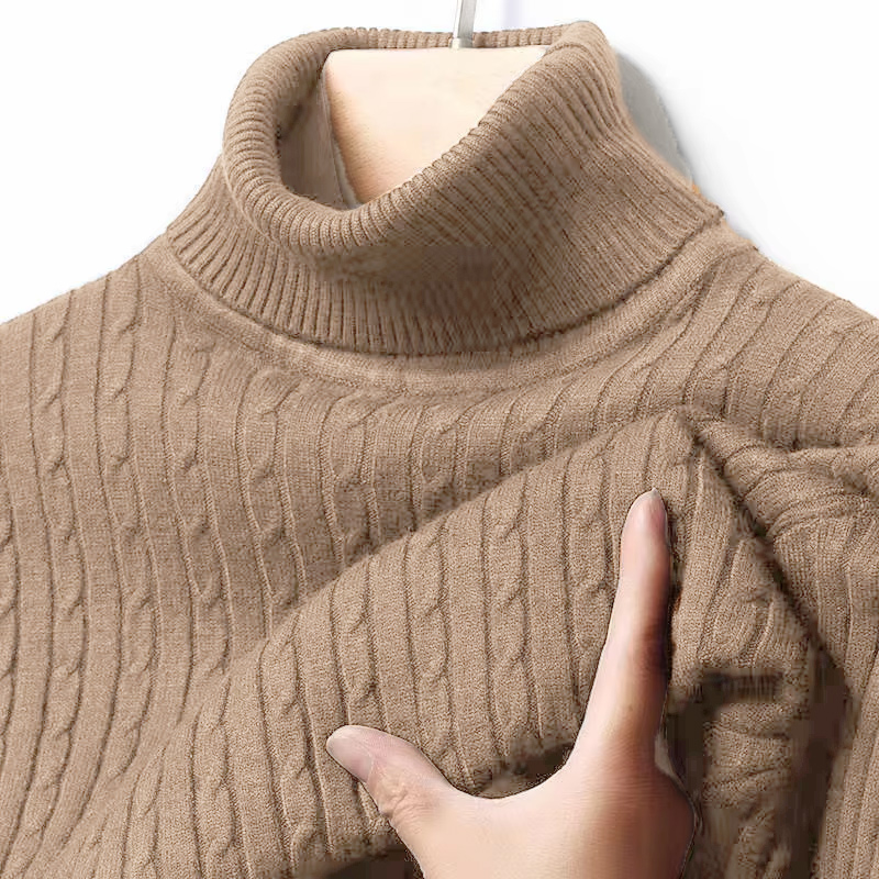 Turtleneck Sweater Men - Winter High Neck Thick Warm Sweater