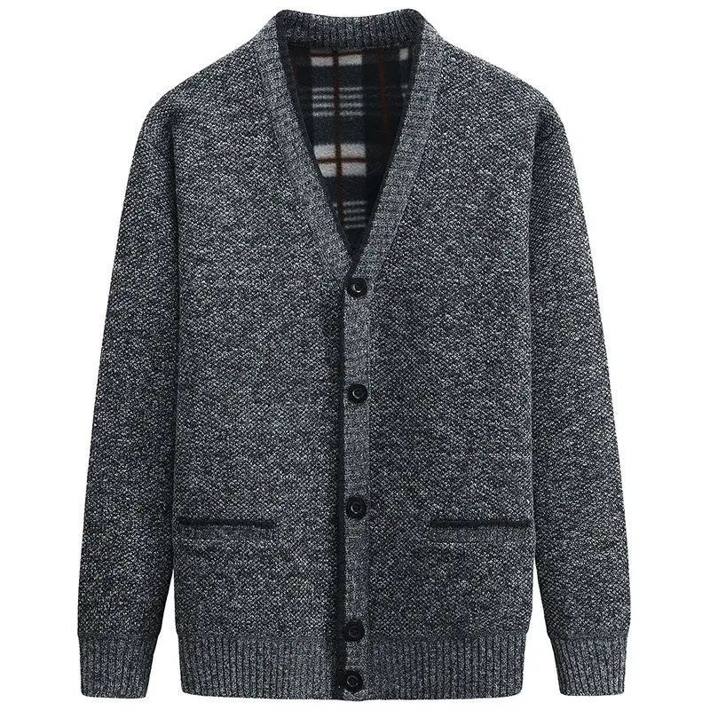 Men'S Fashion V Neck Sweater - New Cardigan Men Autumn Winter Thick