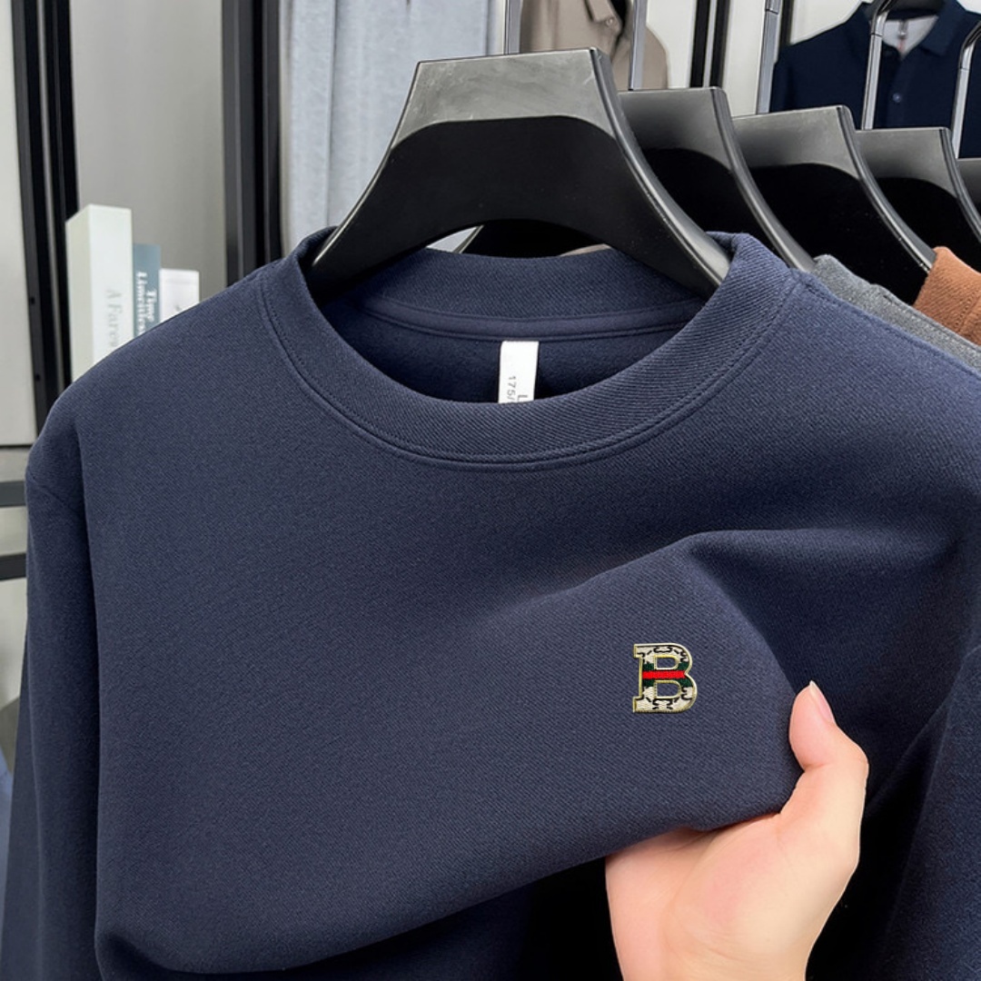 Fashion Mens Shirt - Soft cotton high-end brand men's long