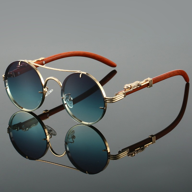 Men'S Fashion Luxury Brands - Popular Round Sunglasses Men Fashion Double