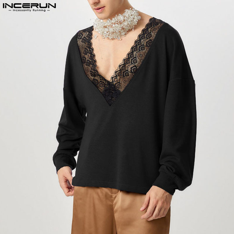 Men'S Fashion V Neck Sweater - INCERUN Casual Loose Fashion Sweaters 2025