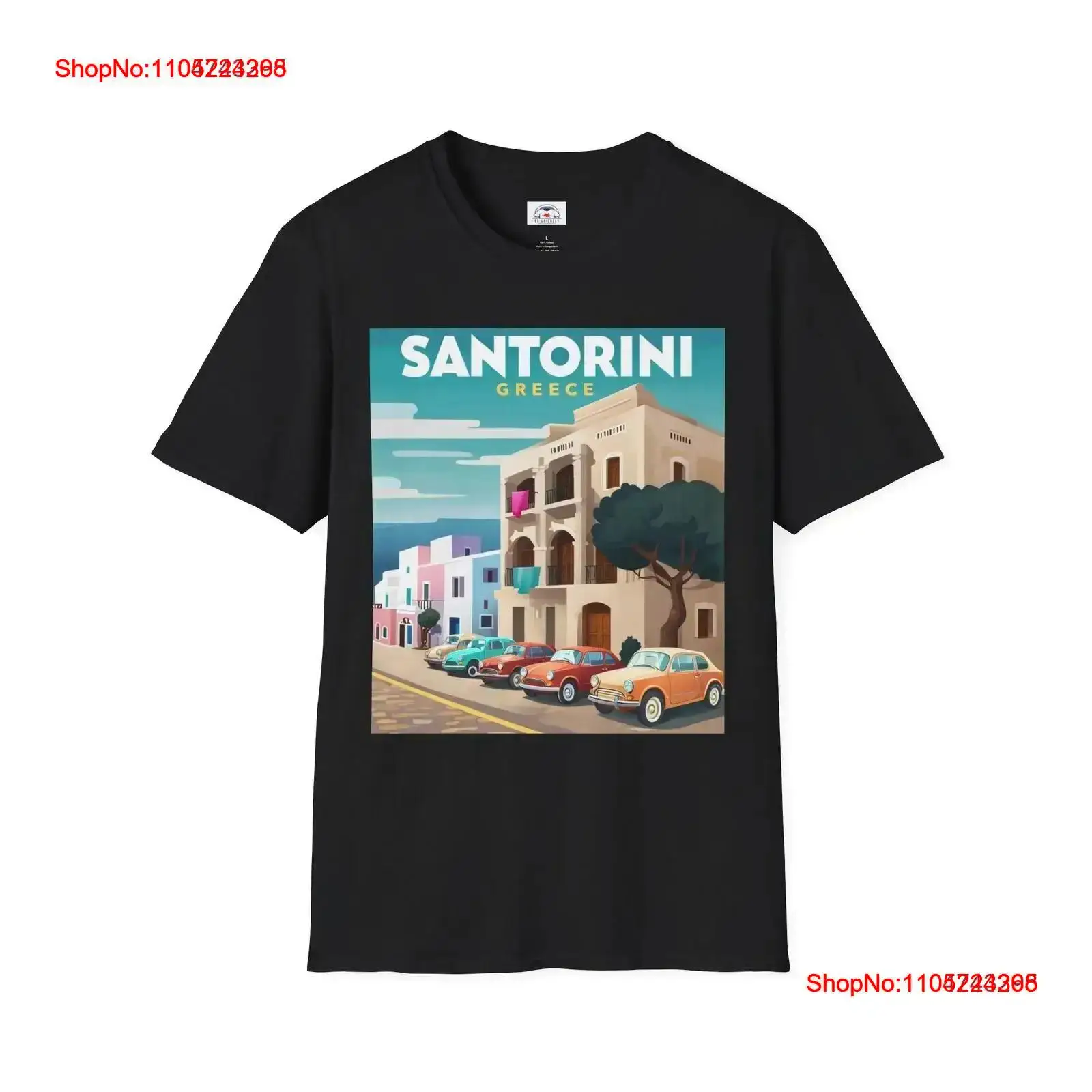 Men'S Fashion Greece - Santorini Greece T Shirt Summer Vibes
