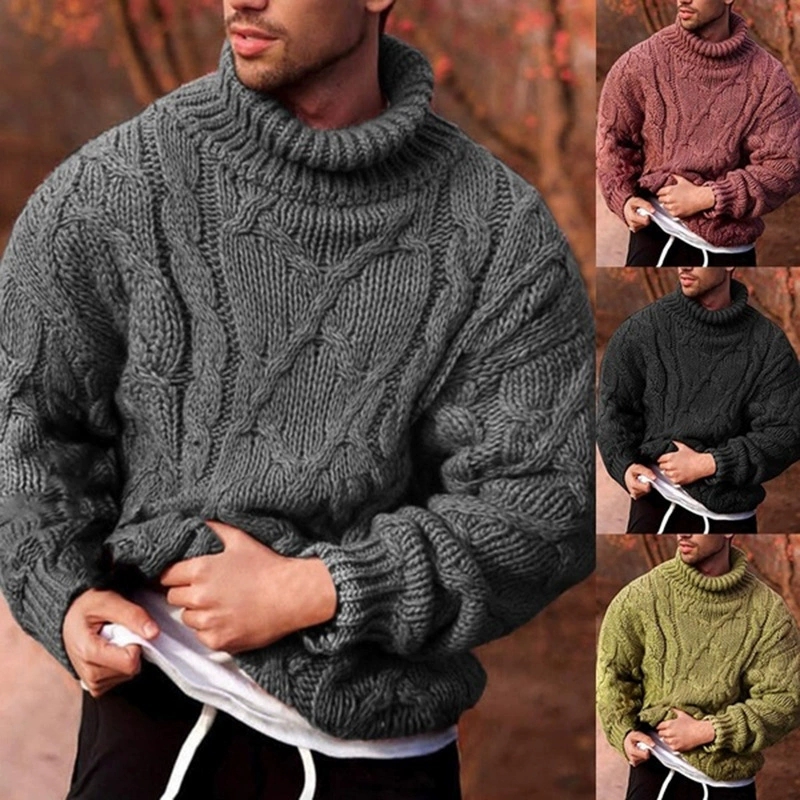 Autumn and winter European and - Turtleneck Sweater Men review and price