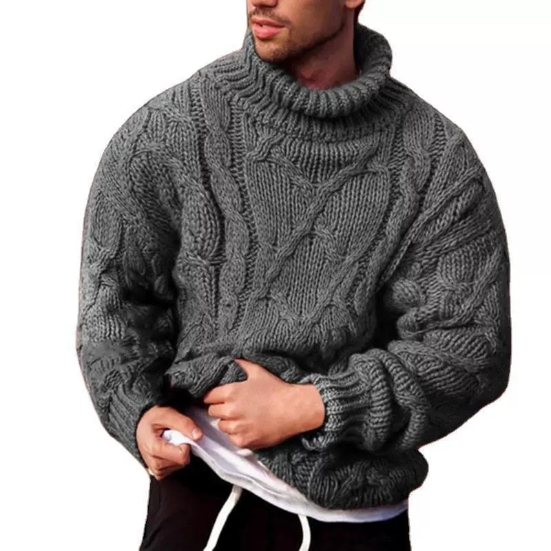 Autumn and winter European and - Turtleneck Sweater Men review and price