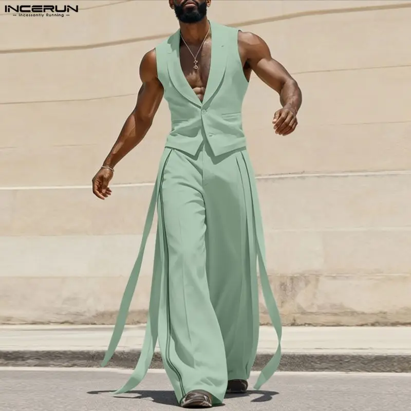 INCERUN Men Sets Solid Color V - Men'S Fashion For Summer 2026 review and price