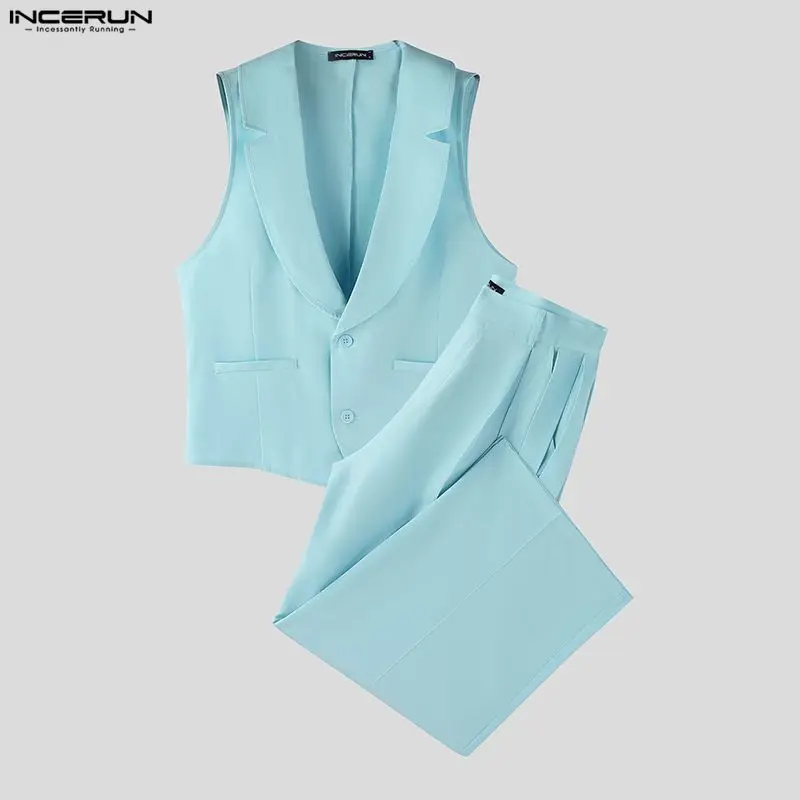 INCERUN Men Sets Solid Color V - Men'S Fashion For Summer 2026 review and price