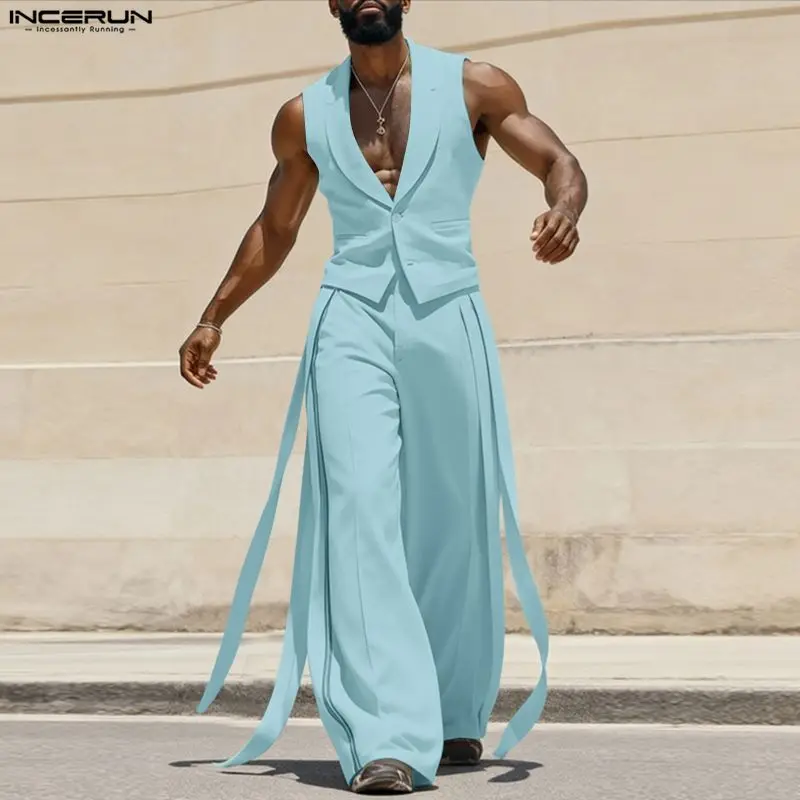 INCERUN Men Sets Solid Color V - Men'S Fashion For Summer 2026 review and price