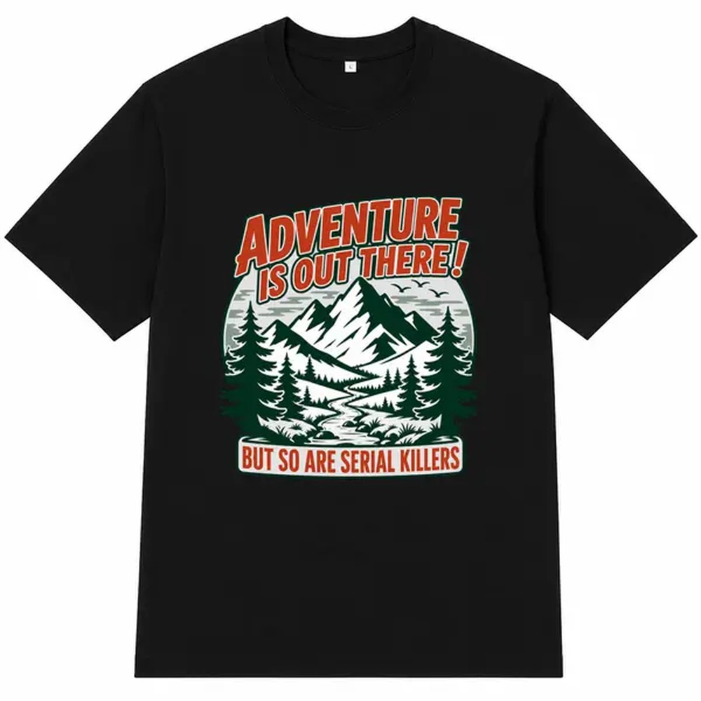 Outdoor Adventure Letter Print - Graphic Tee Oversized review and price