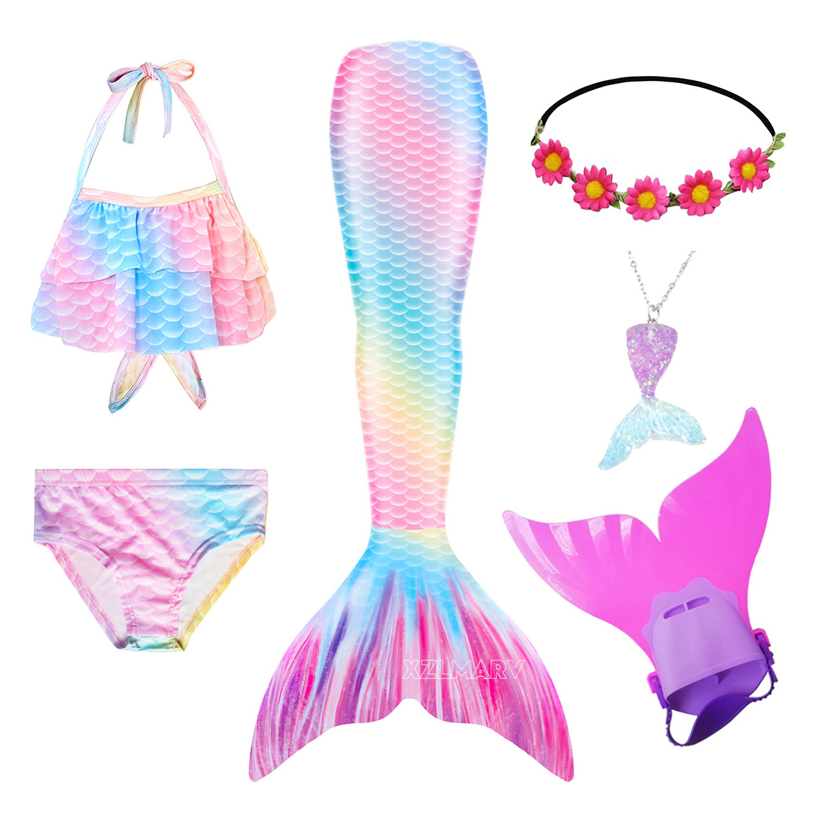 Girls Swimming Mermaid Tail Gi - Swim Trunk Shorts review and price