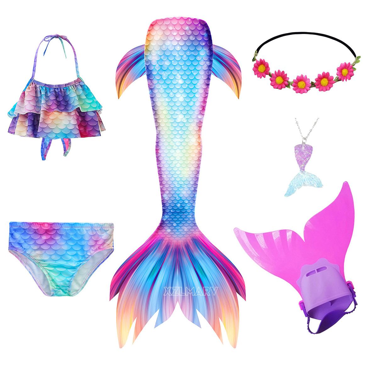 Girls Swimming Mermaid Tail Gi - Swim Trunk Shorts review and price
