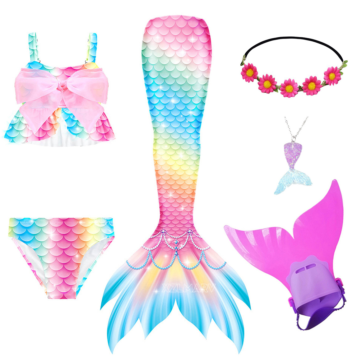 Girls Swimming Mermaid Tail Gi - Swim Trunk Shorts review and price