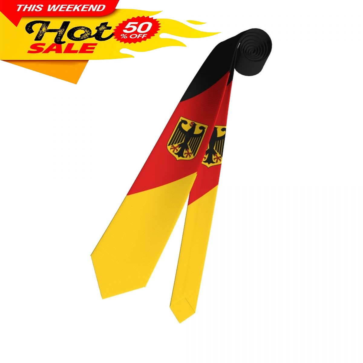 Germany Flag Tie Emblem Neckti - Men'S Fashion For Wedding review and price