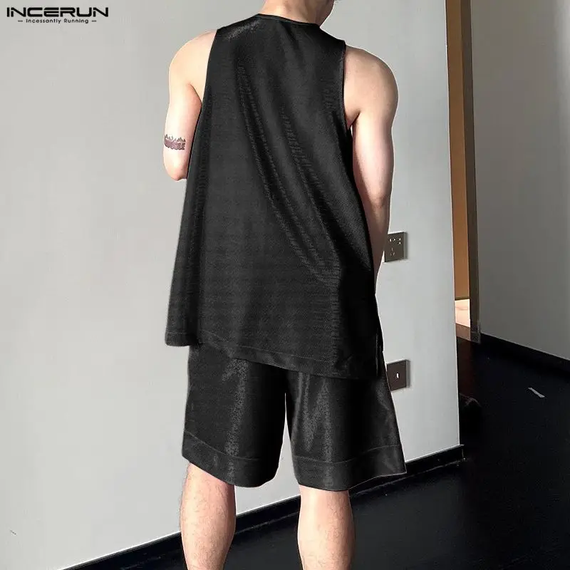 INCERUN Men's Sets Shiny Solid - Men'S Fashion For Summer 2026 review and price
