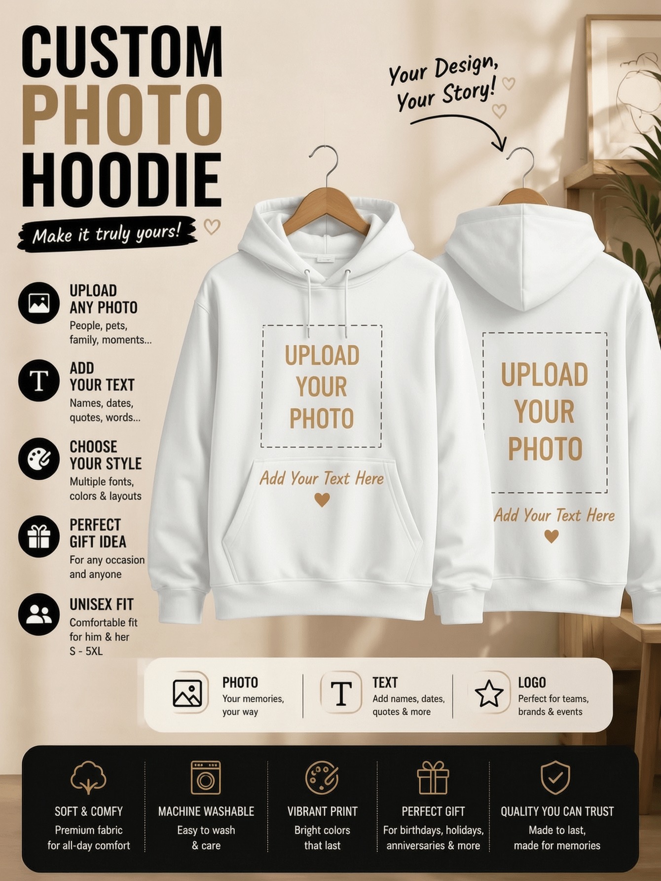 Winter Customize Womens Hoodie - Graphic Tee Oversized review and price
