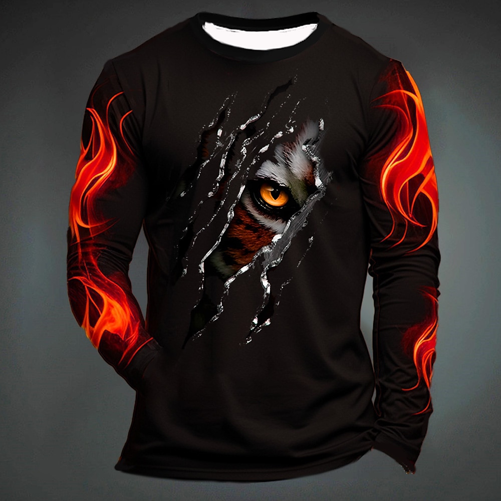 Funny Tiger Print T Shirt For  - Fashion Mens Shirt review and price