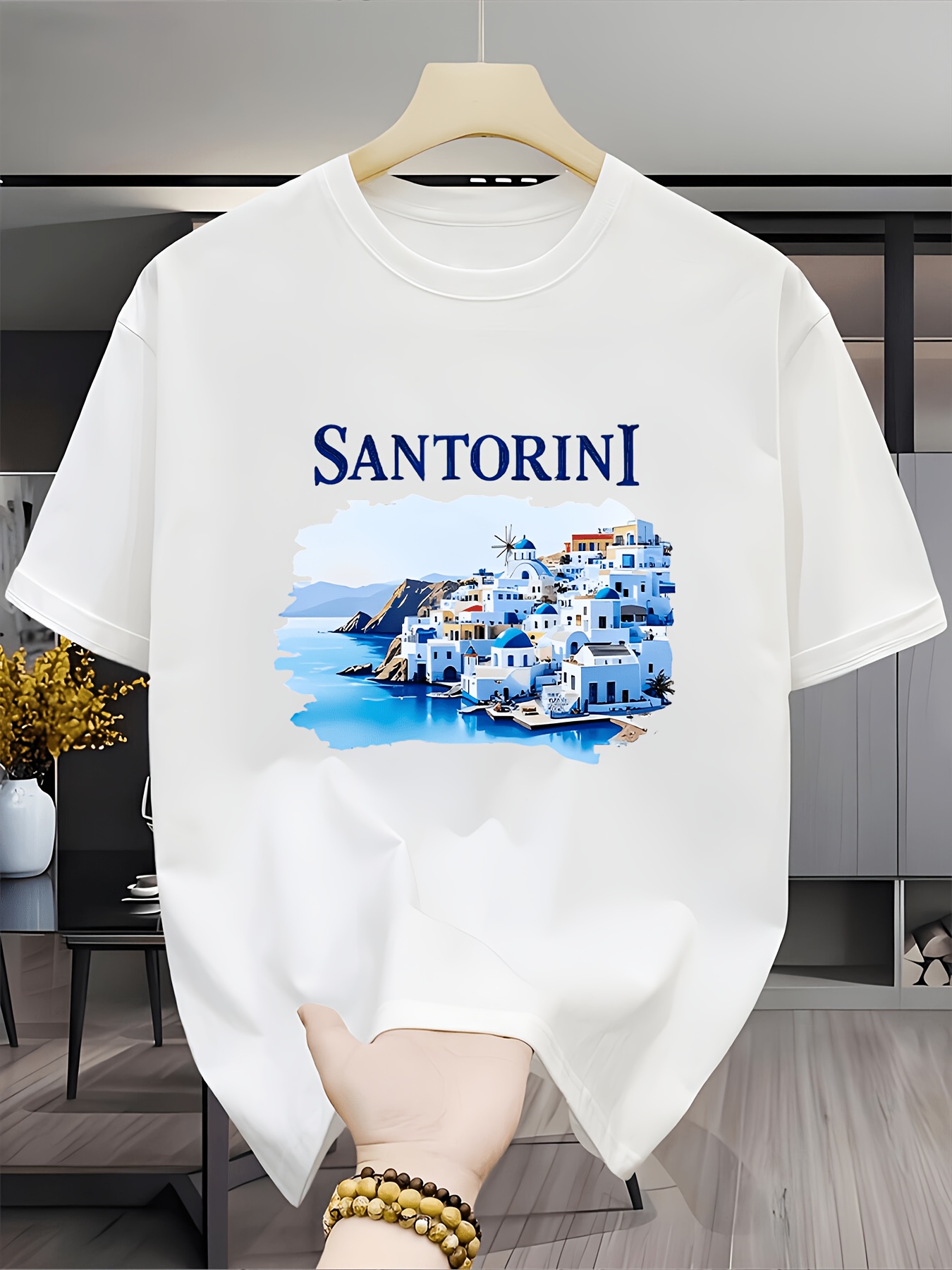 Vintage Santorini Greece Lands - Men'S Fashion Greece review and price