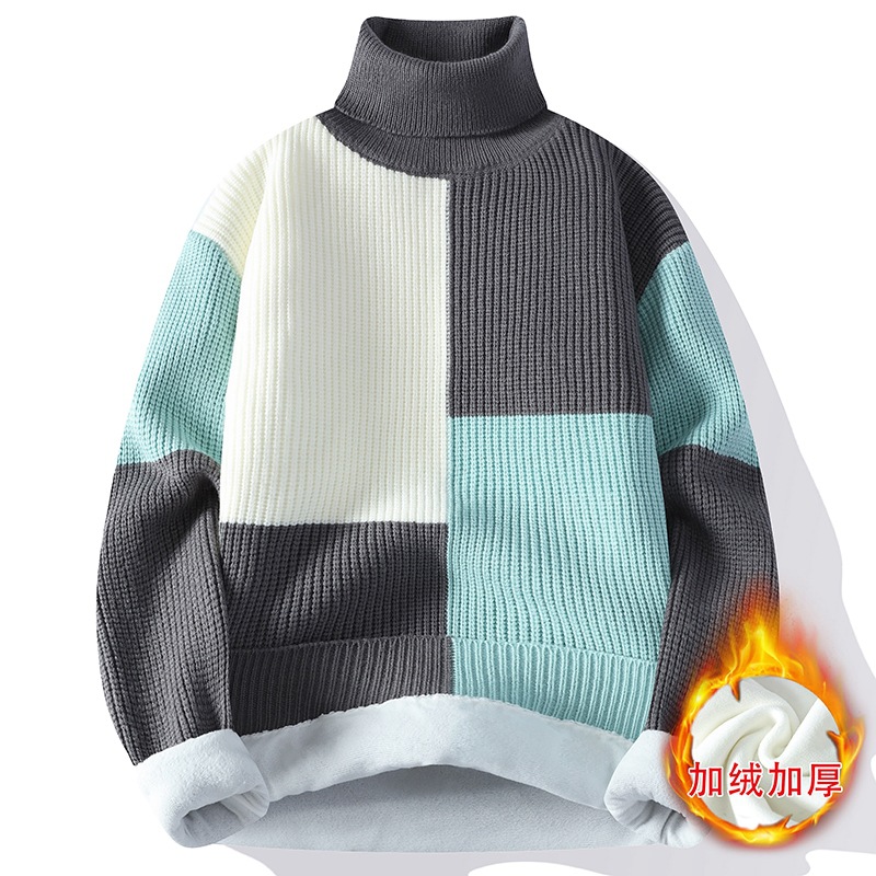 New Winter Men Fleece Warm Tur - Turtleneck Sweater Men review and price