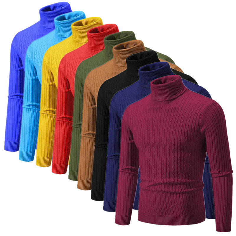 2025 New Men Solid Colour Turt - Turtleneck Sweater Men review and price
