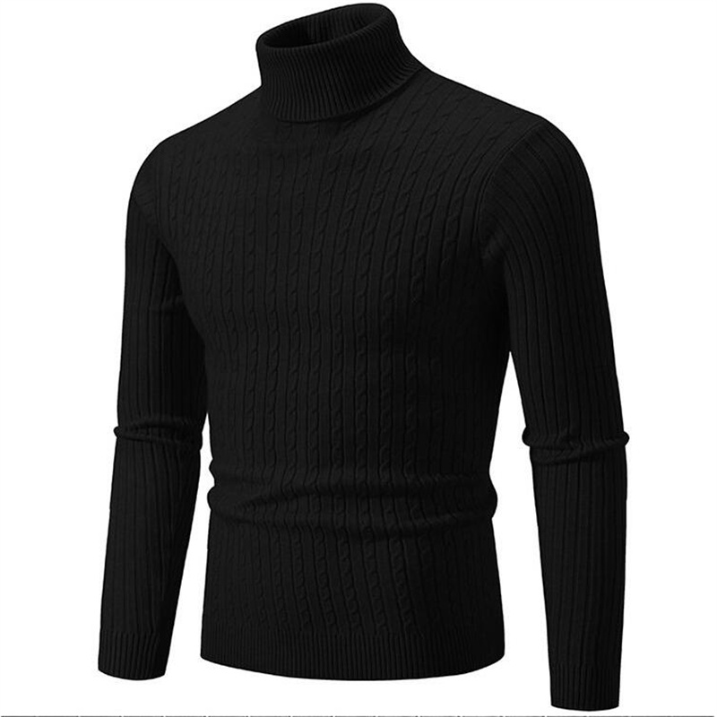 2025 New Men Solid Colour Turt - Turtleneck Sweater Men review and price