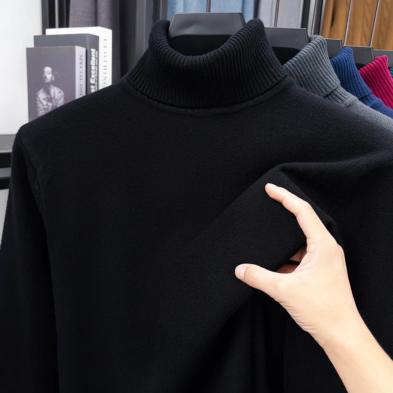 Autumn Mens High Quality Knitt - Turtleneck Sweater Men review and price