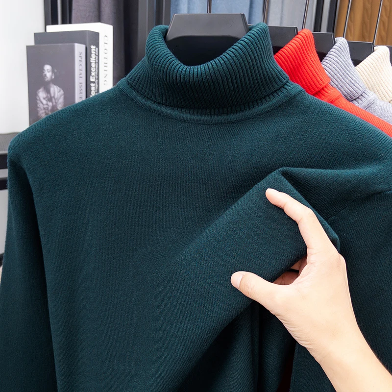 Autumn Mens High Quality Knitt - Turtleneck Sweater Men review and price
