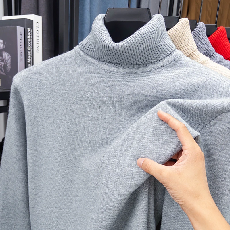 Autumn Mens High Quality Knitt - Turtleneck Sweater Men review and price