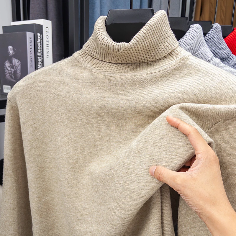 Autumn Mens High Quality Knitt - Turtleneck Sweater Men review and price