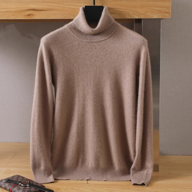 Men's 100% pure Mink velvet Ca - Turtleneck Sweater Men review and price