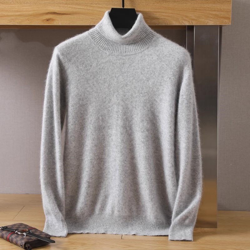 Men's 100% pure Mink velvet Ca - Turtleneck Sweater Men review and price