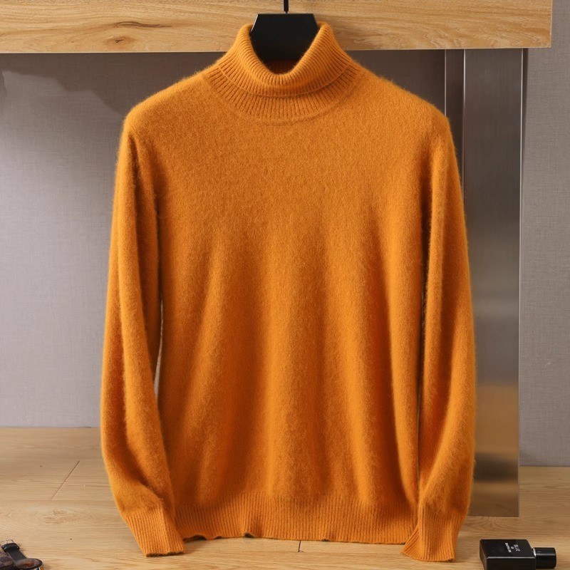 Men's 100% pure Mink velvet Ca - Turtleneck Sweater Men review and price