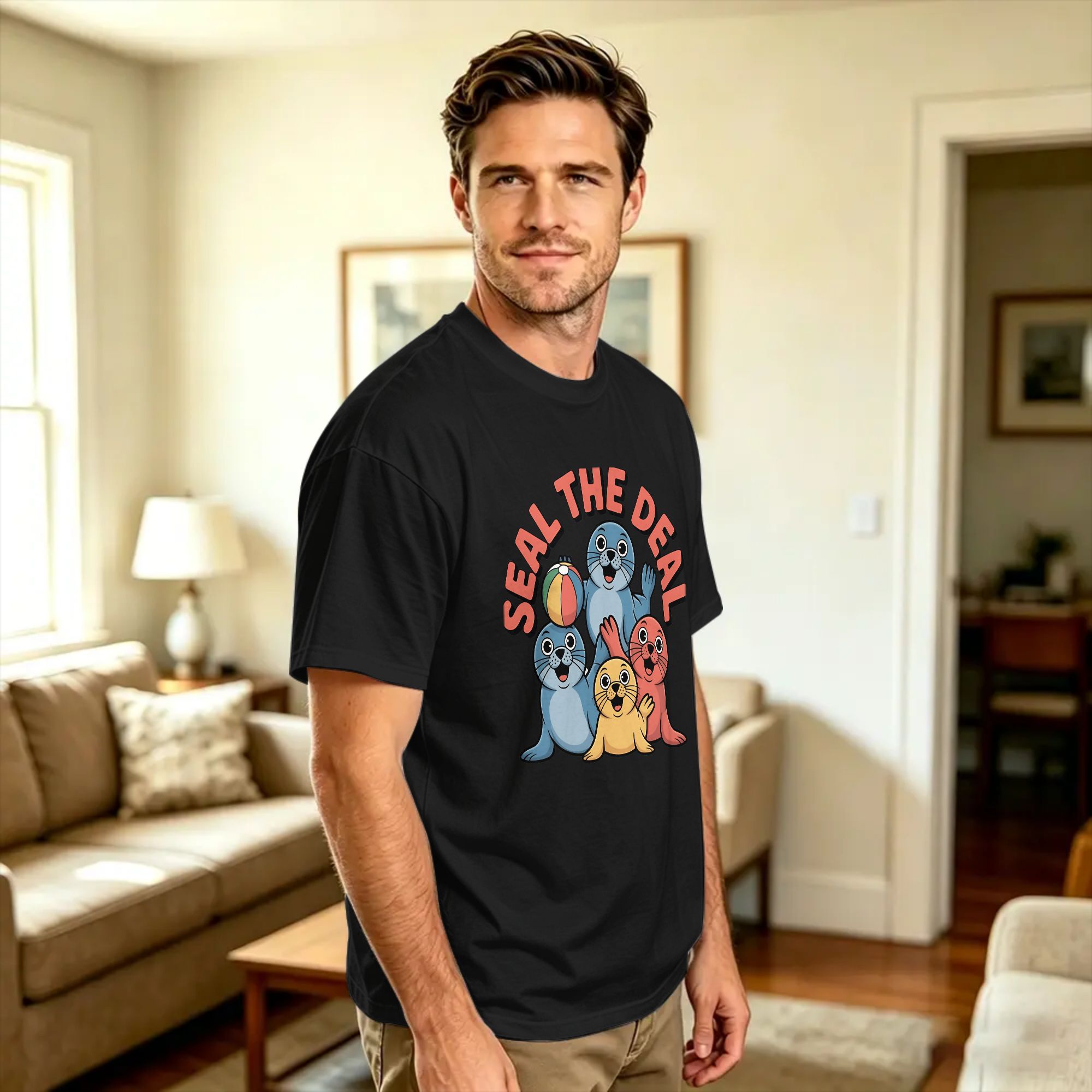 Vintage T Shirt Beach Seal the - Men'S Fashion Deals review and price