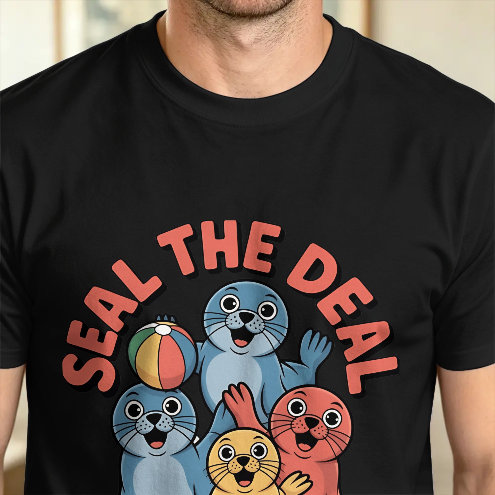 Vintage T Shirt Beach Seal the - Men'S Fashion Deals review and price