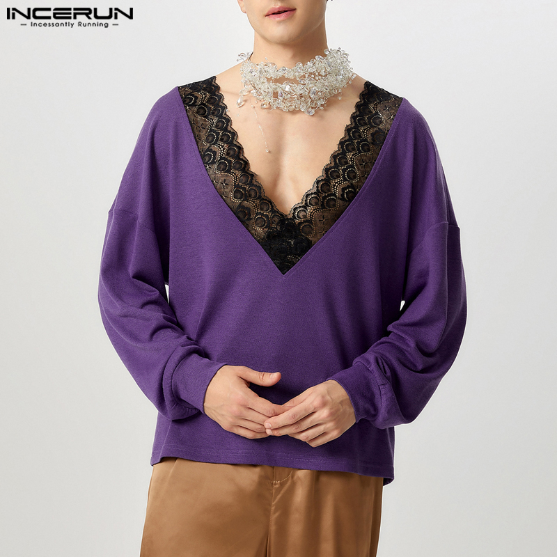 INCERUN Casual Loose Fashion S - Men'S Fashion V Neck Sweater review and price