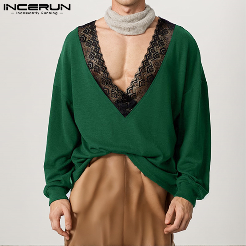 INCERUN Casual Loose Fashion S - Men'S Fashion V Neck Sweater review and price