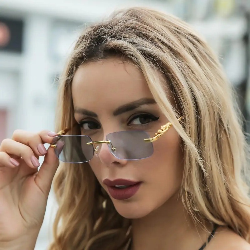 Rimless Square Sunglasses Wome - Men'S Fashion Luxury Brands review and price