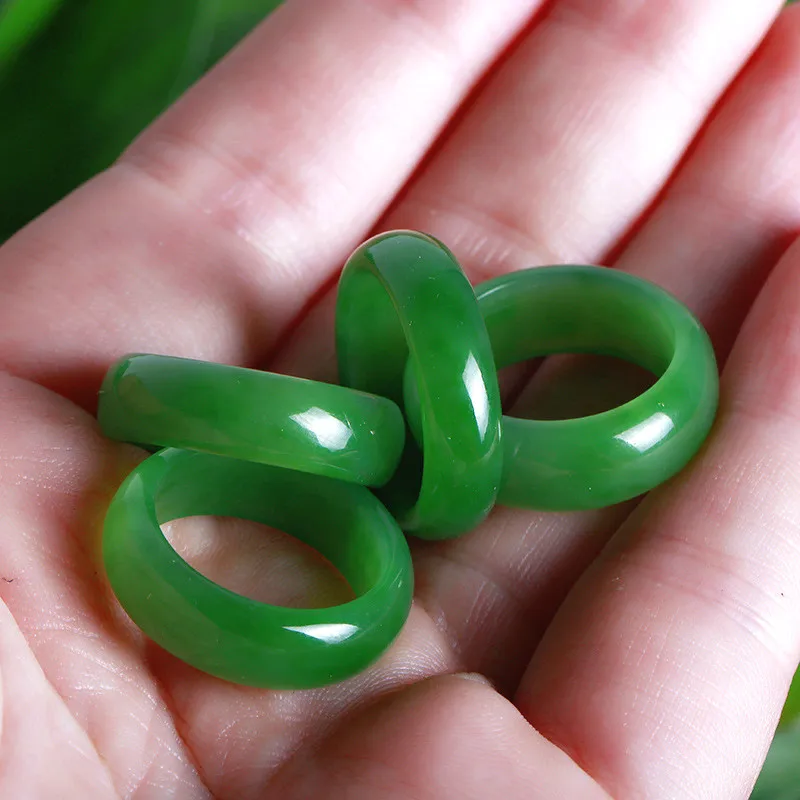 Natural Green Hetian Jade Ring - Men'S Fashion For Wedding review and price
